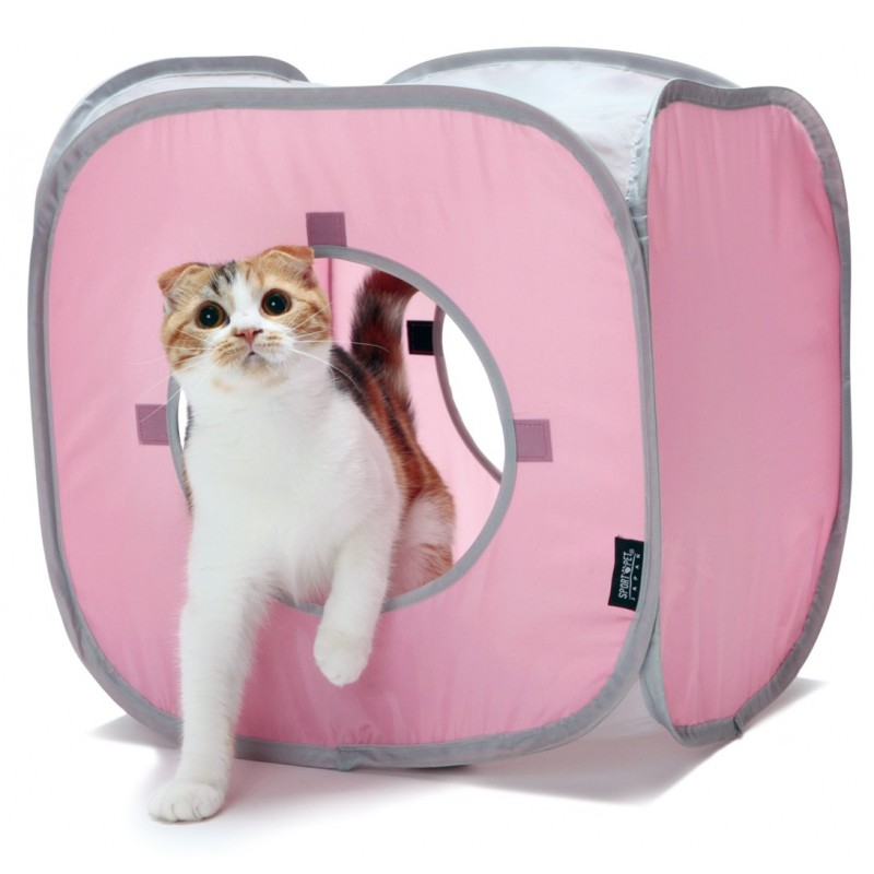 Play cube for cat tunnel - pink Play cube for cat tunnel - pink