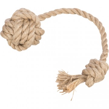 Rope with ball, hemp/cotton, ø 5 cm