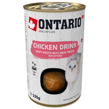 Ontario Kitten Drink Chicken 135g (Kort dato best før 10/3-2025)