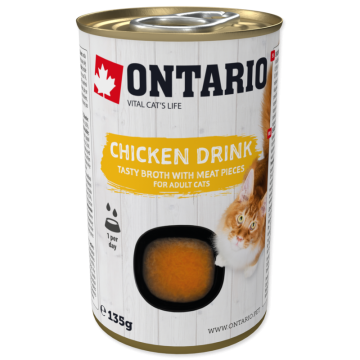 Ontario Cat Drink Chicken 135g (Kort dato best før 10/3-2025)