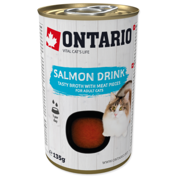 Ontario Cat Drink Salmon 135g (Kort dato best før 10/3-2025)