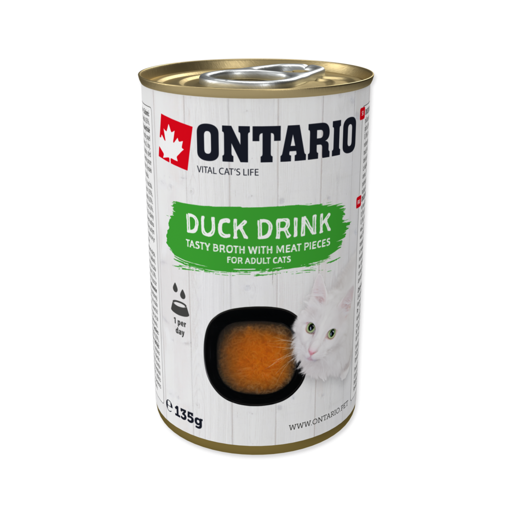 Ontario Cat Drink Duck 135g  (Kort dato best før 10/3-2025)