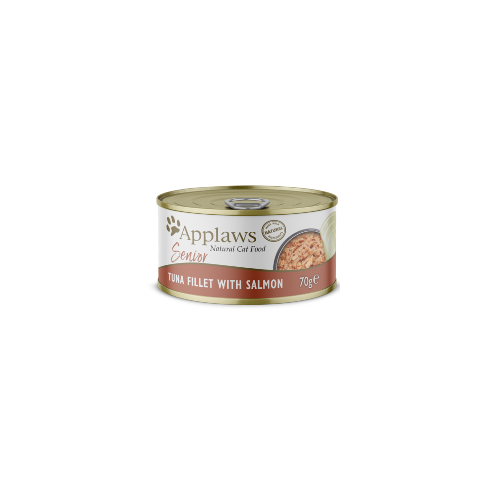 5 stk senior Applaws  Laks & Tun i gele 70g senior