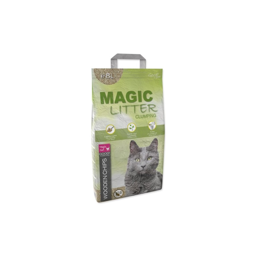 Nature Land Kattegrus træspåner 8Ltr Magic Litter - Wooden chips
