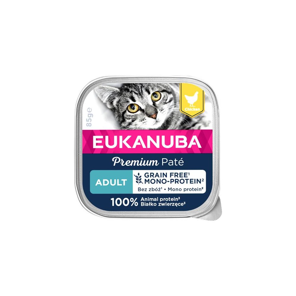 EUKANUBA CAT Adult Pate, rig på kylling 85 gram.