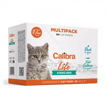 Calibra vådfoder steriliceret multipack 2x6 slags(ialt 12stk)