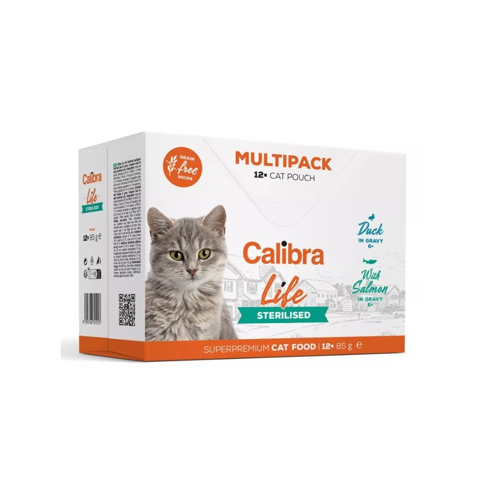 Calibra vådfoder steriliceret multipack 2x6 slags(ialt 12stk)