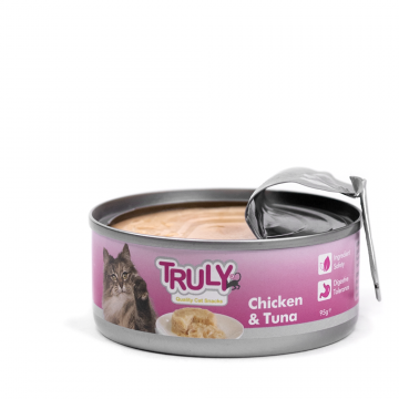 Truly Cat Vådfoder til kat - Kylling & Tun 95g (Rabat ved køb af flere)