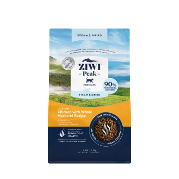ZiwiPeak Steam & Dried, kat - Kylling & Makrel 800g