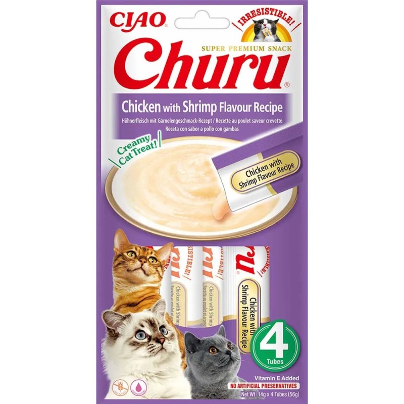 Churu Cat Kylling med rejesmag 4 stk
