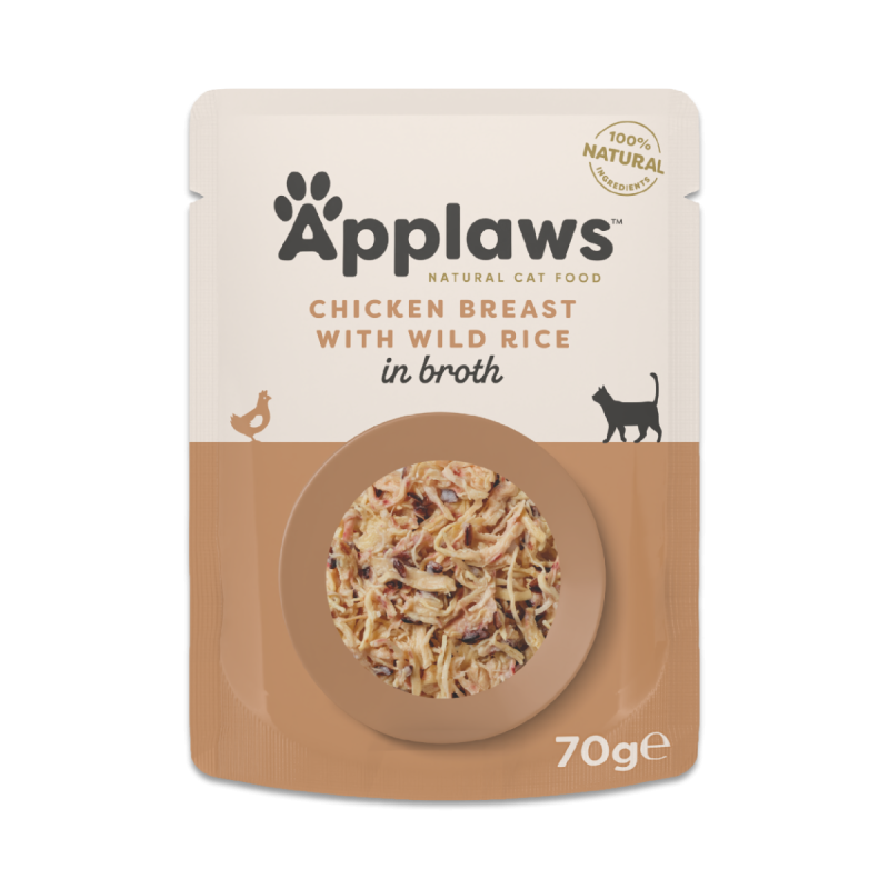 Applaws Chicken with Wildrice in broth 70g (Kylling med vilderis)