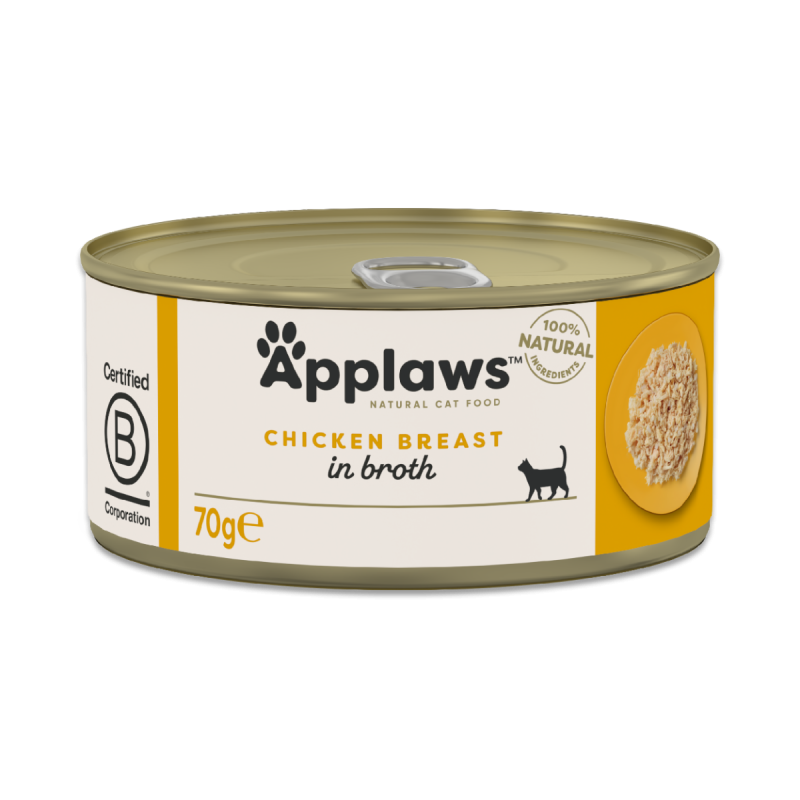Applaws Chicken Breast in broth 70g (Kyllingebryst)