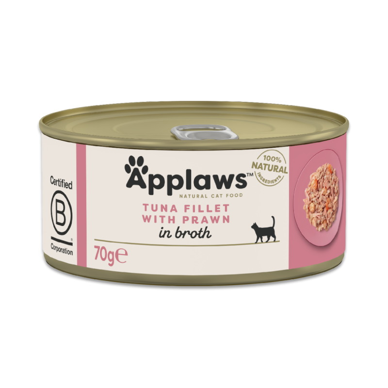 Applaws Tuna Fillet with Prawn in broth 70g (Tun med Rejer)