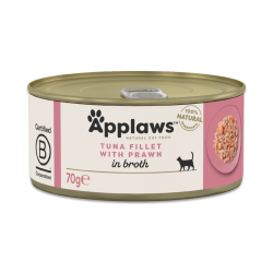 5 stk Applaws Tuna Fillet with Prawn in broth 70g (Tun med Rejer)