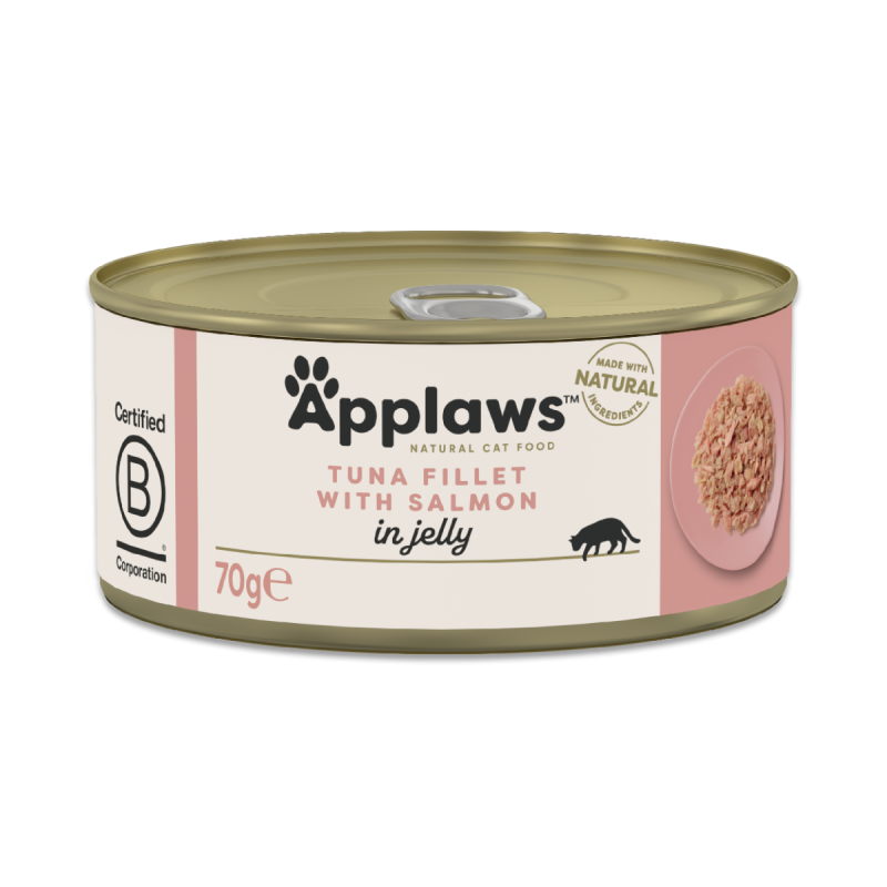 5 stk Applaws Tuna Fillet with Salmon in jelly 70g (Tun med laks)