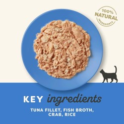 5 stk Applaws Tuna Fillet with Crab in broth 70g (Tun med Krabbe)