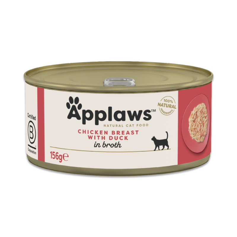 Applaws Chicken Breast with Duck in broth 156g (Kylling med And)