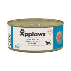 6 stk Applaws Tuna Fillet with Cheese in broth 156g (Tun med Ost)