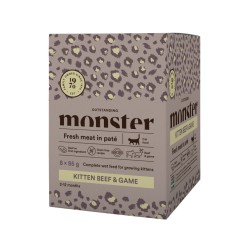 Monster Pouches Kitten Beef & Game 85g