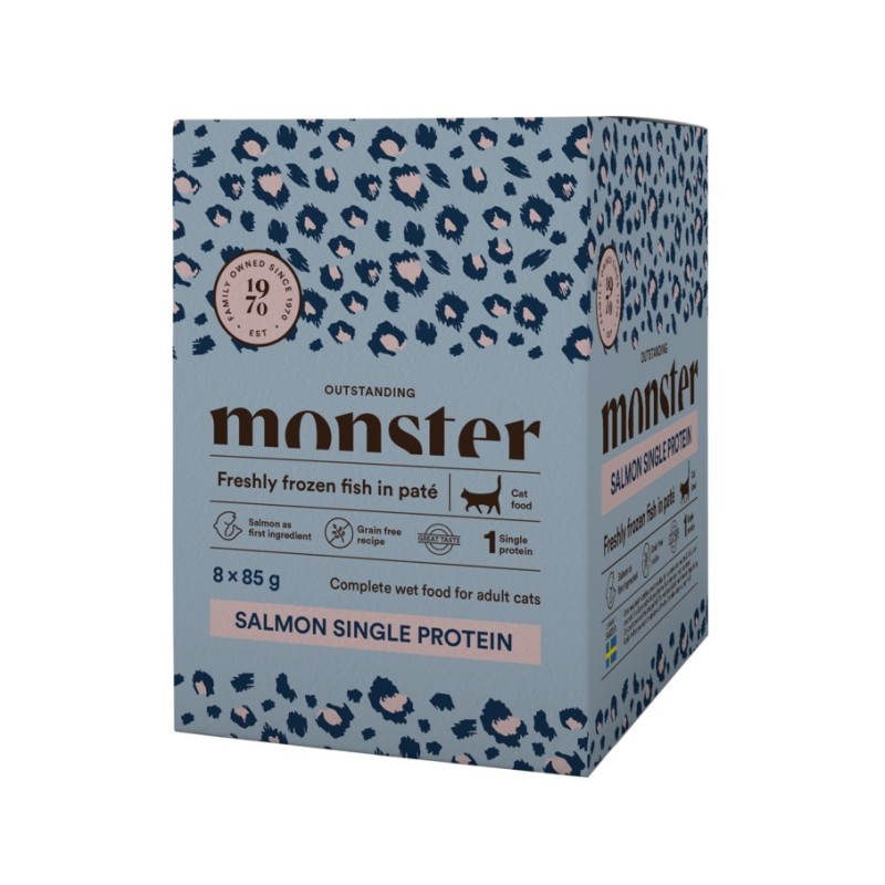Monster Pouches Adult Salmon 85g