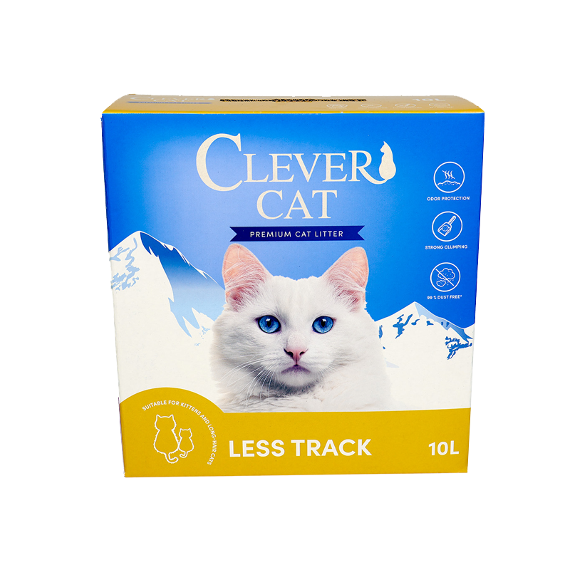 Clever Cat Less track 10L 1 palle 75stk gratis levering