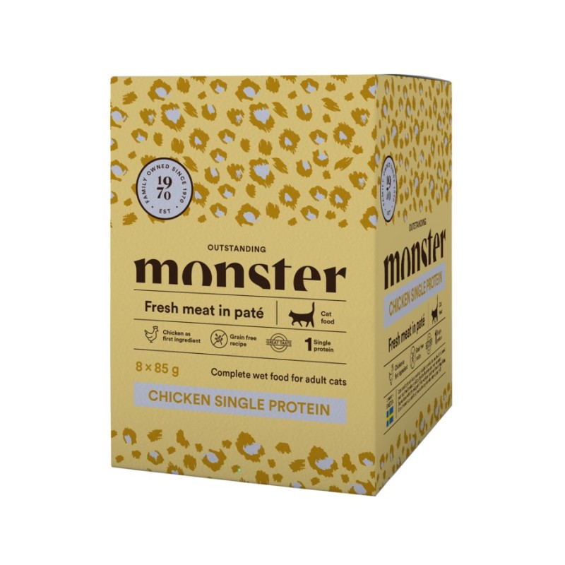 Monster Pouches Adult Single Protein Chicken 85g