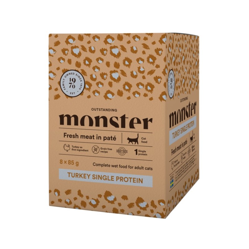 Monster Pouches Adult Single Protein Turkey 85g