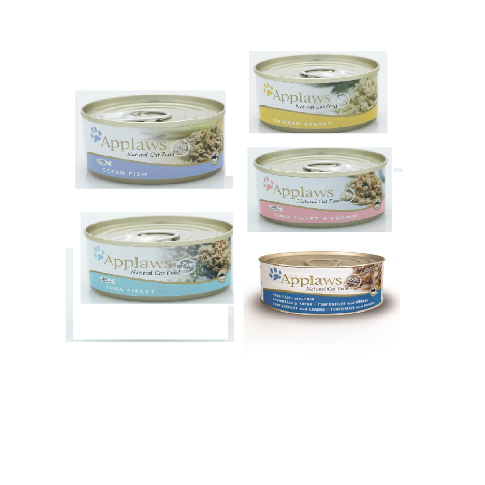 5 stk Applaws Cat 70g blandet.