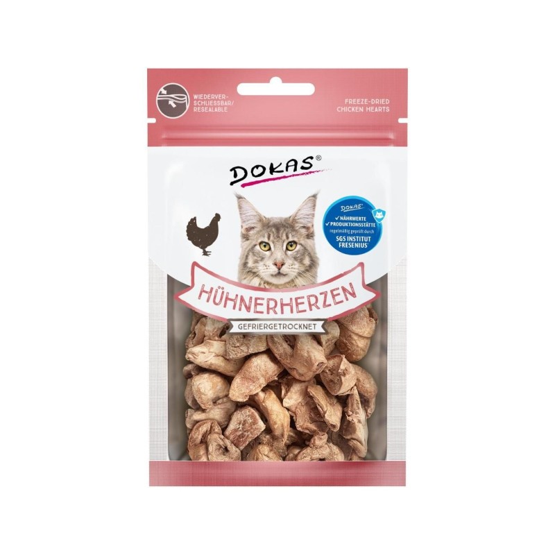 Dokas Frysetørrede kyllingehjerter 15gr (kat)