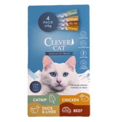 Clever Cat cremede snacks 4 pak