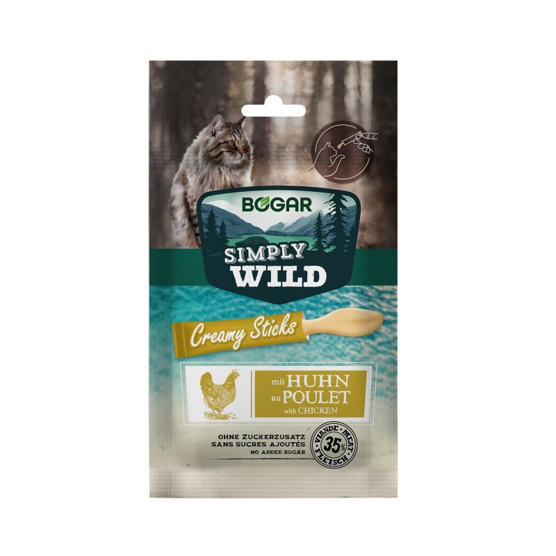Bogar - Simply Wild Cremet Kylling Pinde Kat