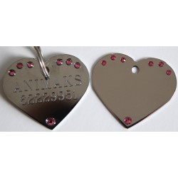 Stor hjerte stål med sten