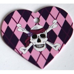 Stor hjerte lyserød pirat