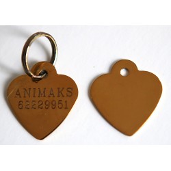 Lille hjerte messing