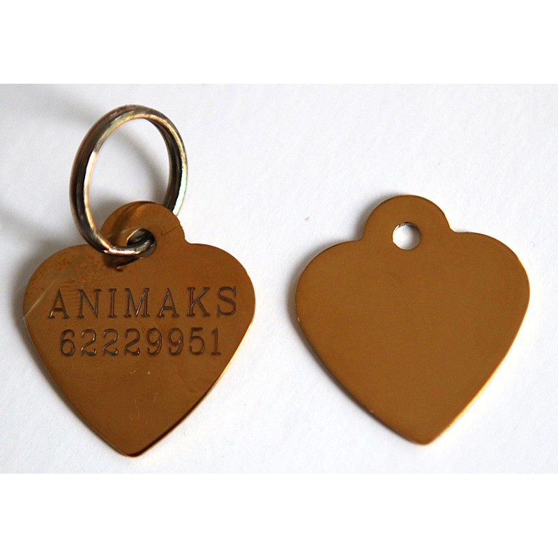 Lille hjerte messing